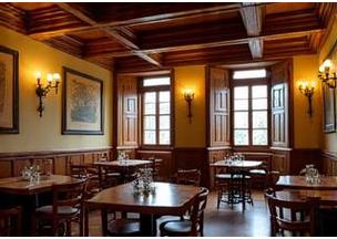Restorasyon yapılmış tarihi restoran